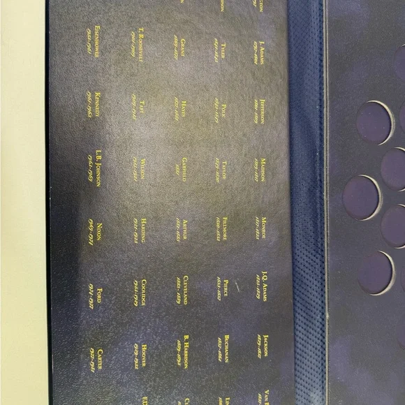 Presidential Dollar Coin Collection Display Case folder USA *scuffs - Picture 3 of 8
